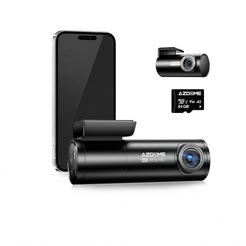 Dashcam Voiture 4K Avant/Arrière — GPS & Vision Nocturne
