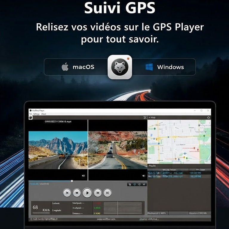 Dashcam Voiture Miroir 4K — Caméra Arrière, GPS & Vision Nocturne