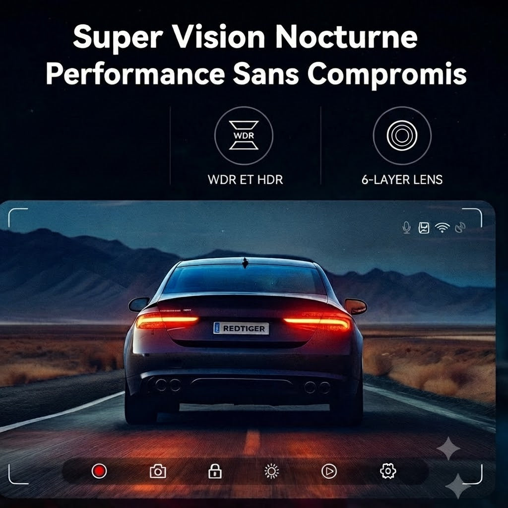 Dashcam Voiture 4K Ultra HD — GPS & Vision Nocturne