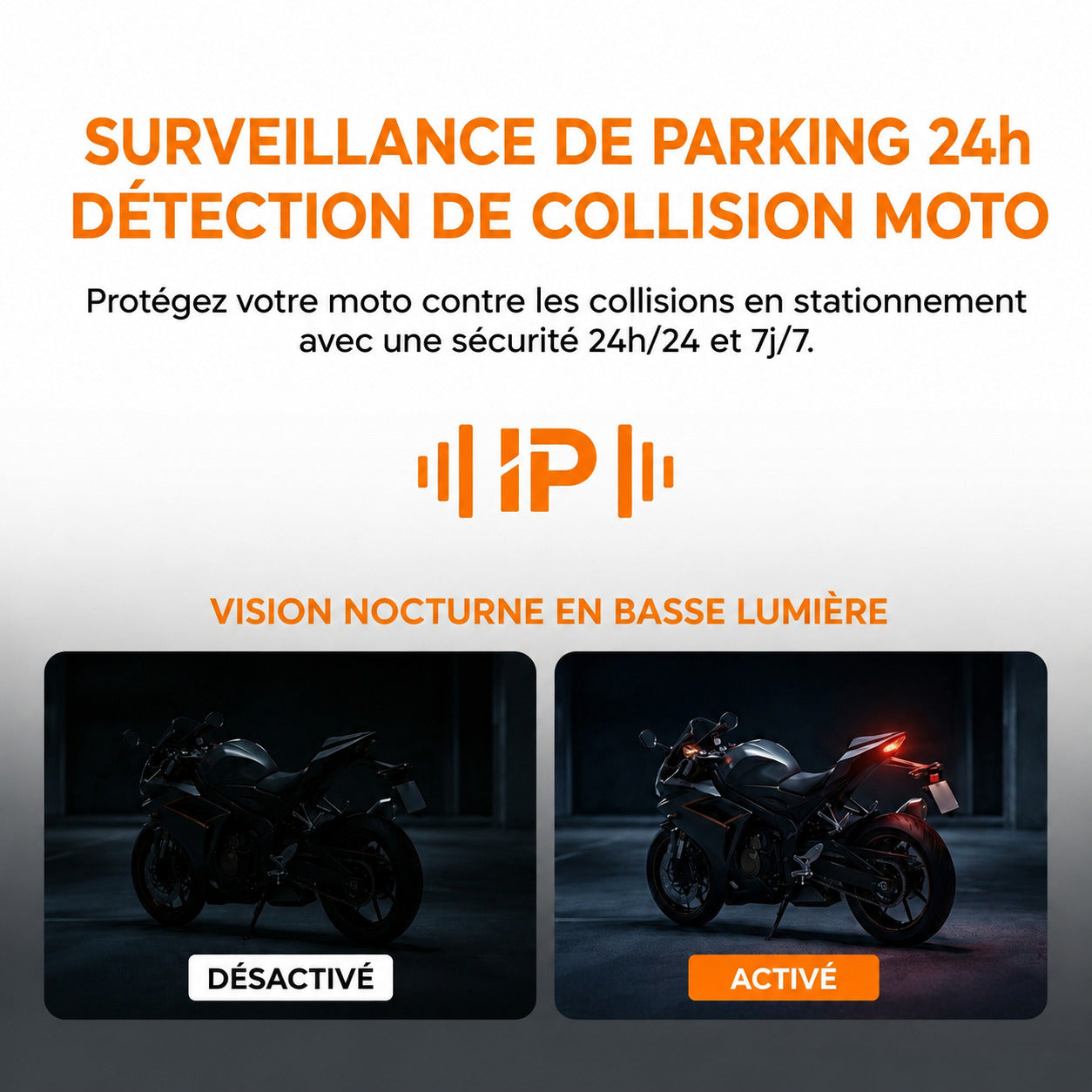 Dashcam Moto Double Caméra 1080P — WiFi, Vision Nocturne & GPS Externe