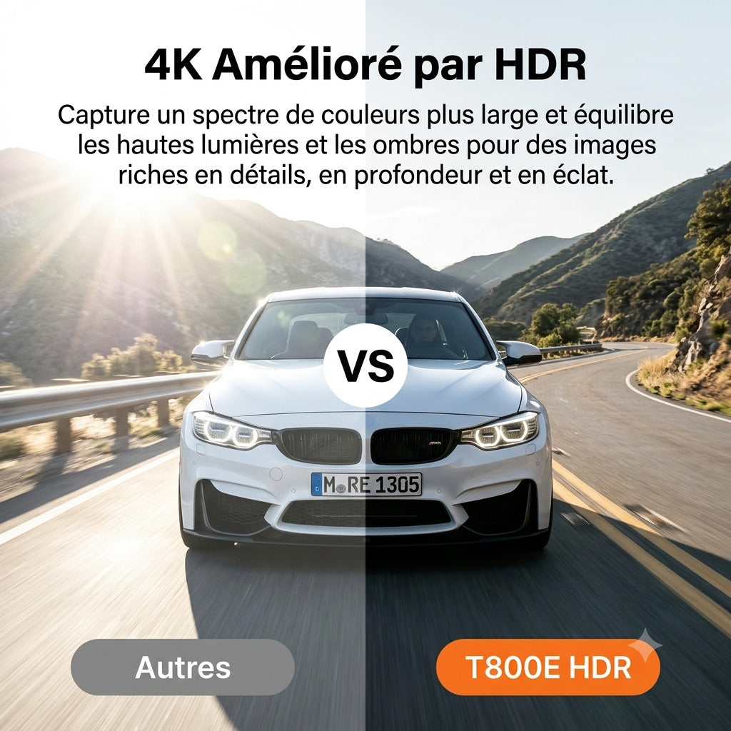 Dashcam Voiture 3 Canaux 4K — GPS, Vision Nocturne