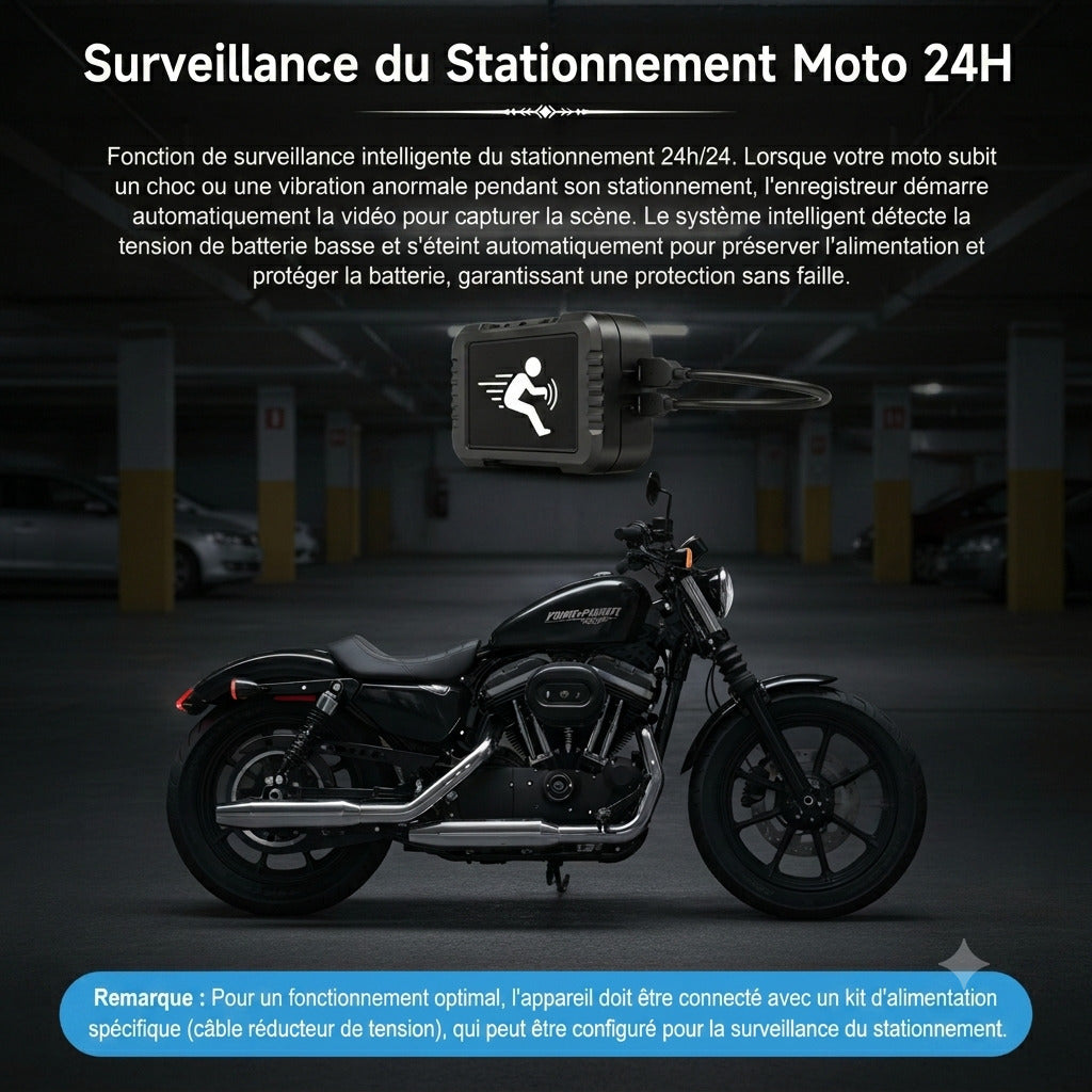 Dashcam Moto Double 1080P — GPS Intégré & Étanche IP67