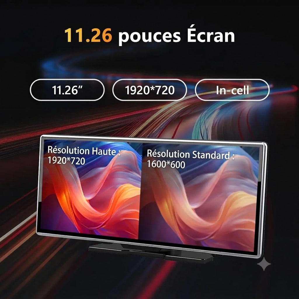 Dashcam Voiture 10,26" — CarPlay, Android Auto & Caméra Arrière