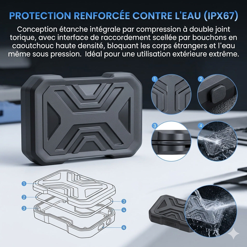 Dashcam Moto 1080P — Double Caméra 160°, Étanche & Enregistrement Continu
