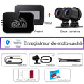 Dashcam Moto Double Objectif 1080P — Étanche IPX67, WiFi & Vision Nocturne