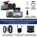 Dashcam Voiture 4K — Caméra Arrière, Vision Nocturne & GPS
