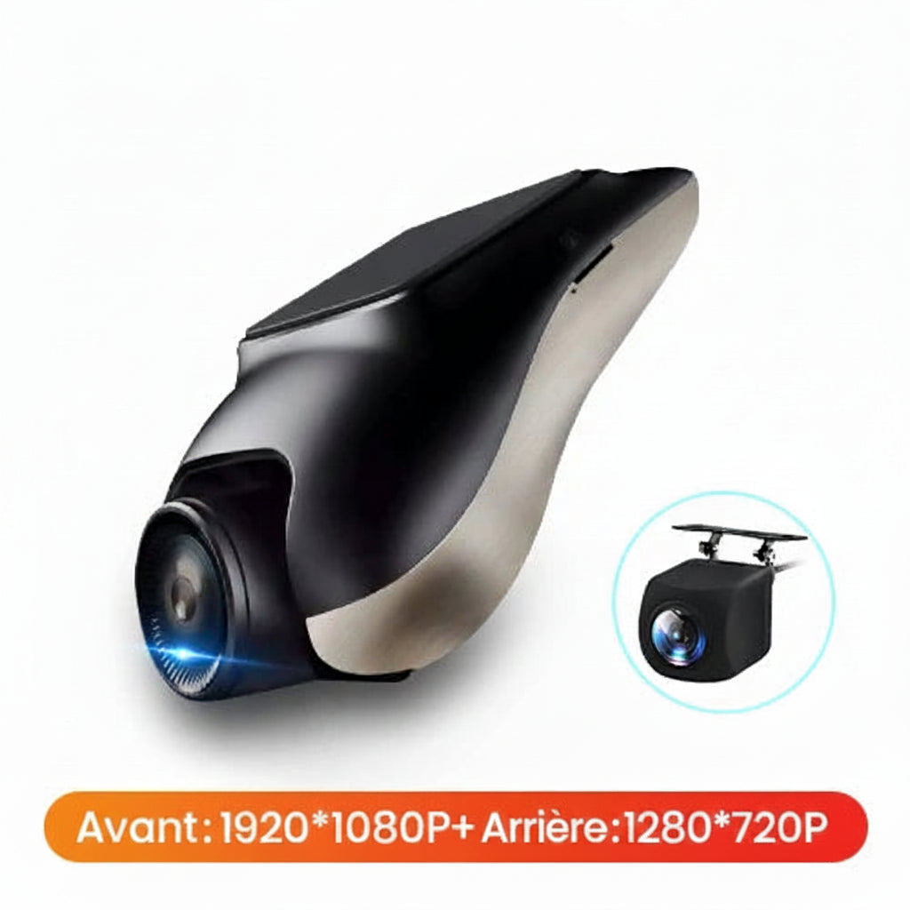 Dashcam Voiture Double Caméra — Vision Nocturne, ADAS & Étanche
