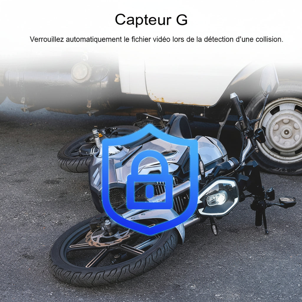 Dashcam Moto Double 1080P — GPS Intégré & Étanche IP67