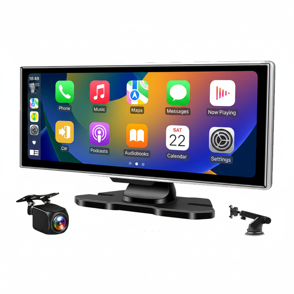 Dashcam Voiture 10,26" — CarPlay, Android Auto & Caméra Arrière