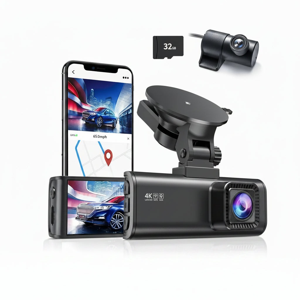 Dashcam Voiture 4K Ultra HD — GPS & Vision Nocturne