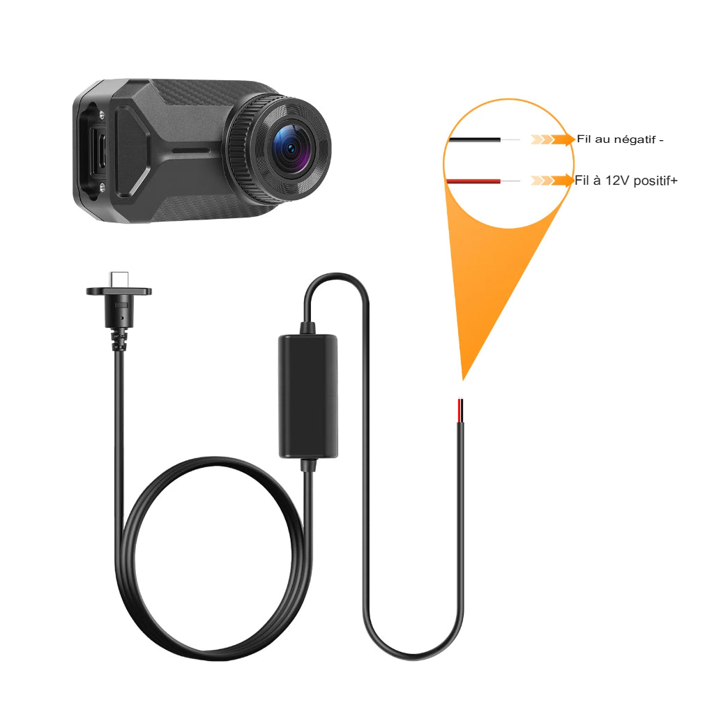 Dashcam Moto 2K — Sans Écran, Étanche IP66