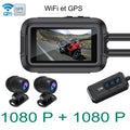 Dashcam Moto Full HD Dual 1080P, GPS & Étanche IP66