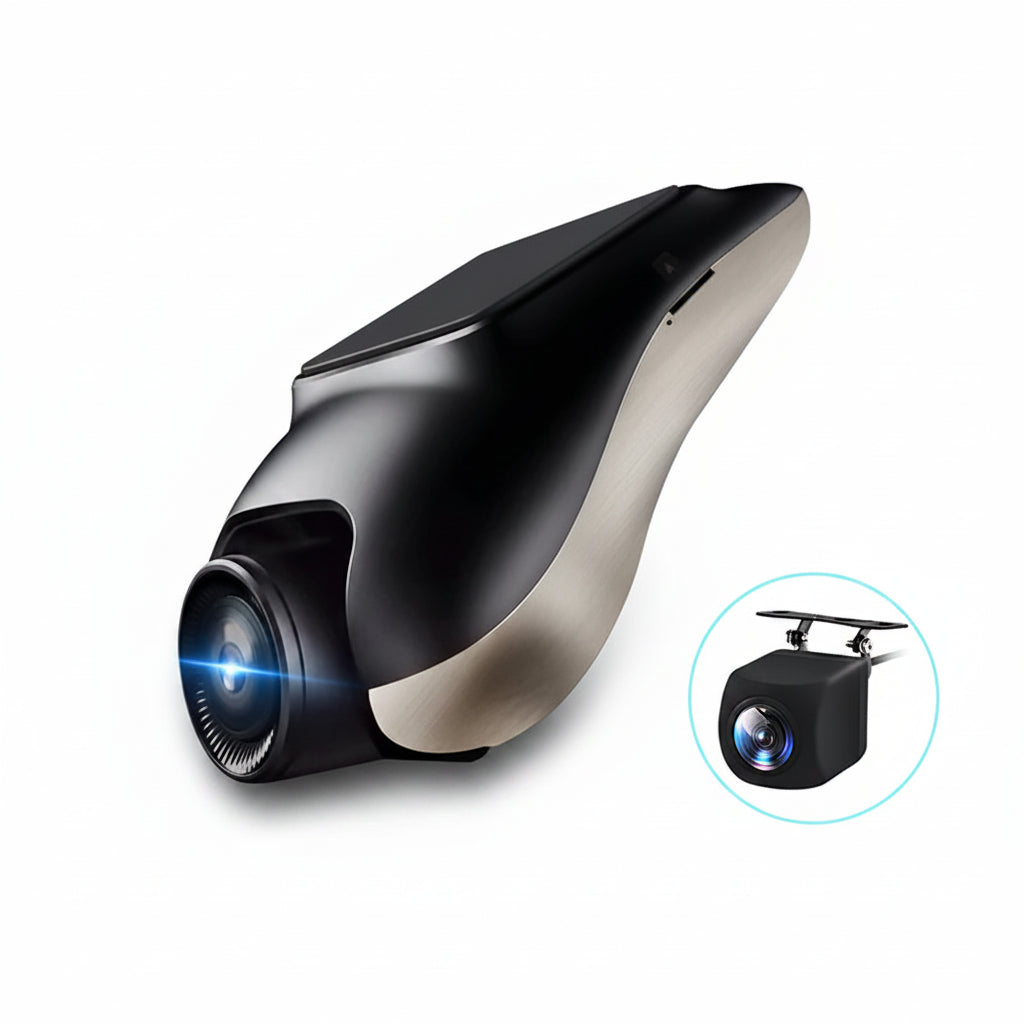 Dashcam Voiture Double Caméra — Vision Nocturne, ADAS & Étanche