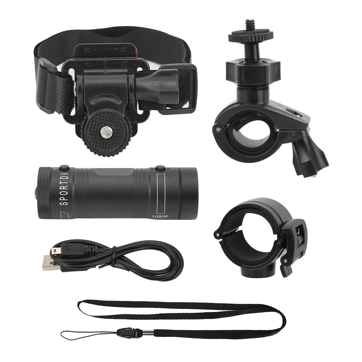 Dashcam Moto 1080P HD — Caméra Casque Étanche, Grand Angle 120°