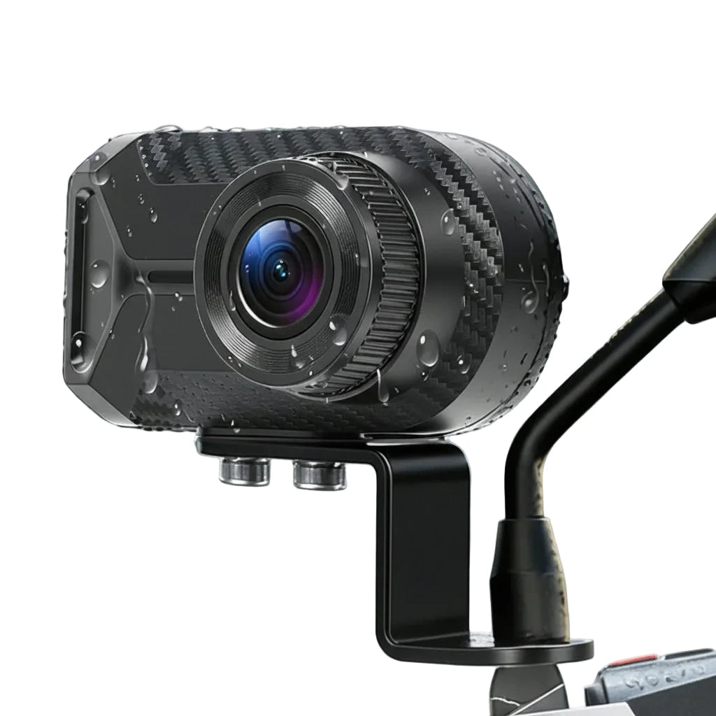 Dashcam Moto 2K Sans Écran — Étanche IP66, Vision Nocturne & WiFi