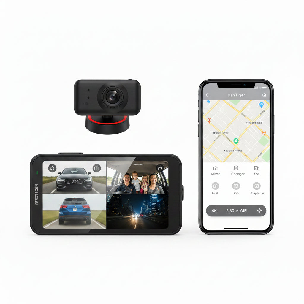 Dashcam Voiture 4K — 3 Caméras, GPS Intégré & Vision Nocturne Sony