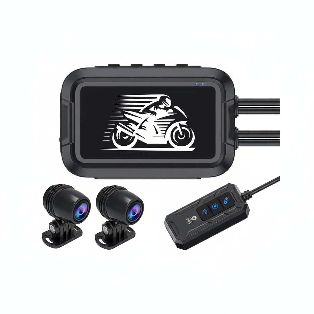 Dashcam Moto Double 1080P — GPS Intégré & Étanche IP67