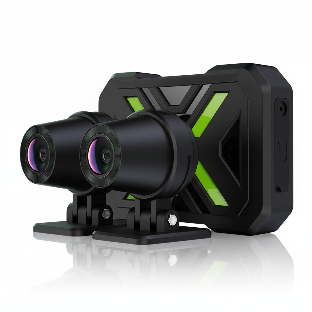Dashcam Moto Double Objectif 1080P — Étanche IPX67, WiFi & Vision Nocturne