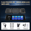 Dashcam Voiture 4K — Rétroviseur Tactile, Caméra Arrière & GPS