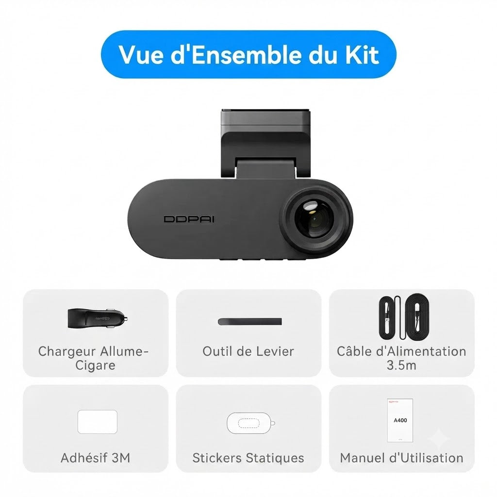 Dashcam Voiture 4K Ultra HD, Vision Nocturne et Alerte ADAS