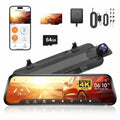 Dashcam Voiture Miroir 4K — Caméra Arrière, GPS & Vision Nocturne