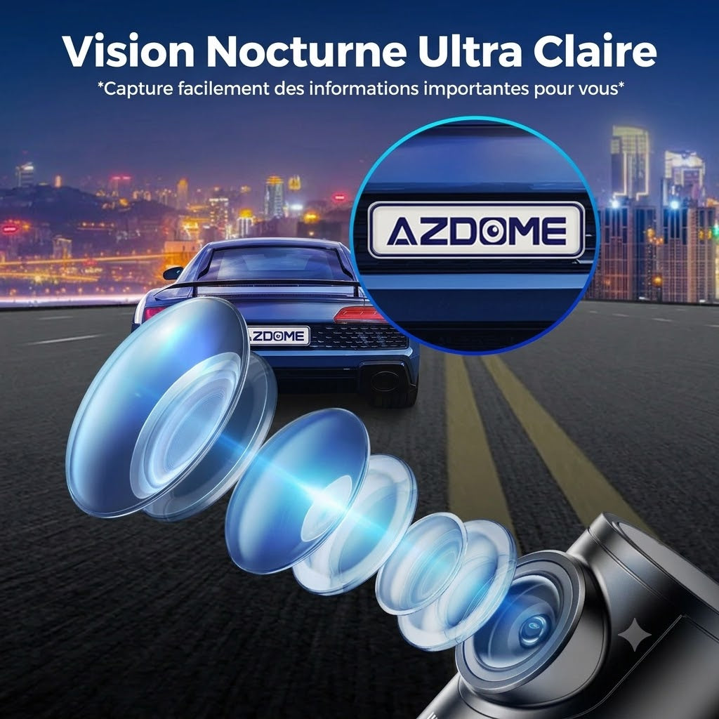 Dashcam Voiture 4K Avant/Arrière — GPS & Vision Nocturne