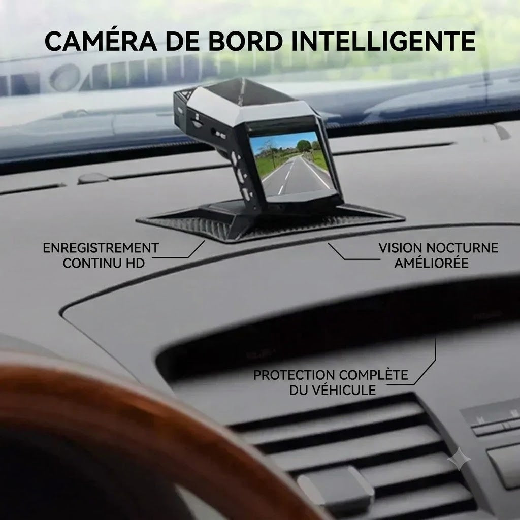 Dashcam Voiture 1080P Full HD — Grand Angle 170°, Détection & Enregistrement en Boucle