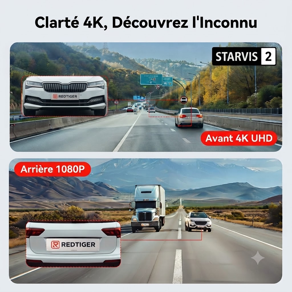 Dashcam Voiture 4K Ultra HD — GPS & Vision Nocturne