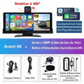 Dashcam Voiture 4K Écran Tactile 10.26" — CarPlay Sans Fil & Vision Nocturne